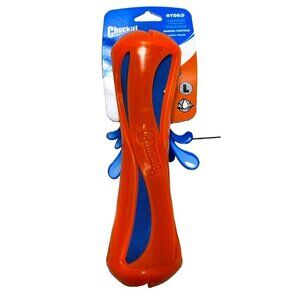 Chuck It Rubber Dog Toy/Splash Waterproof Float Chewy Absorbent, Blue Orange New